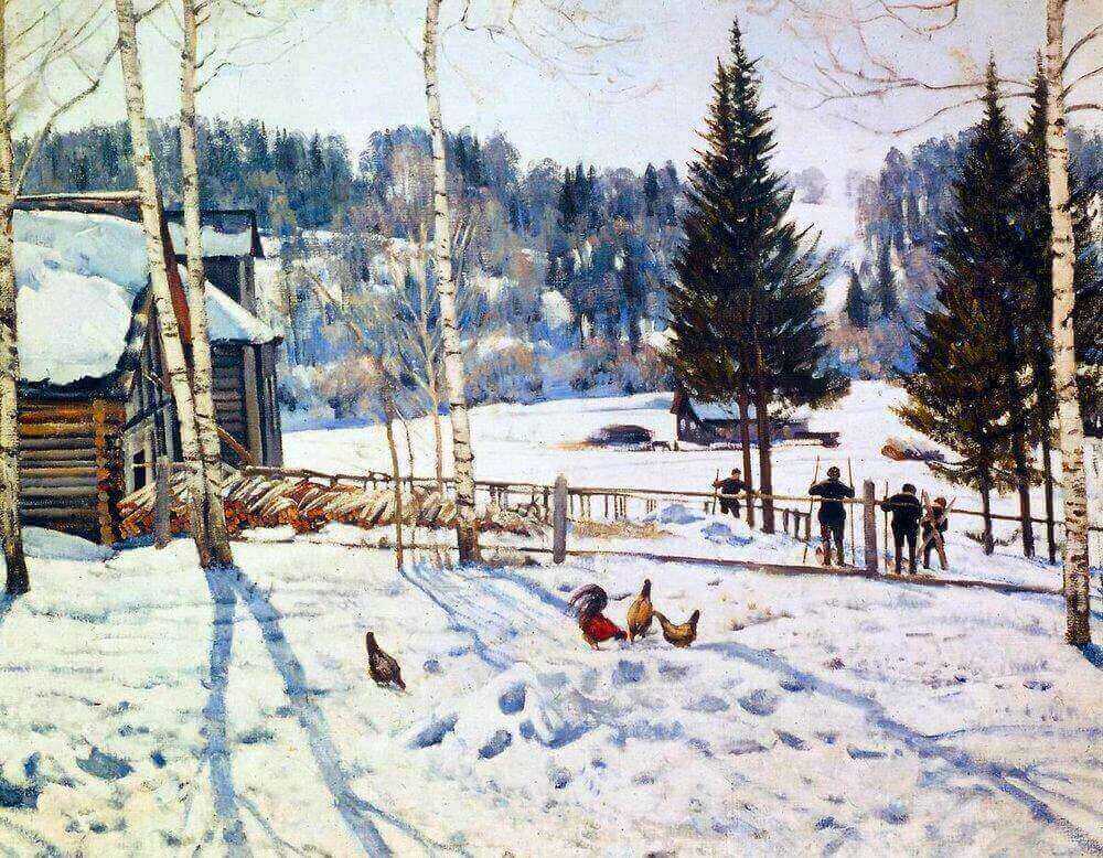 Константин Юон. Конец зимы. Полдень. 1929