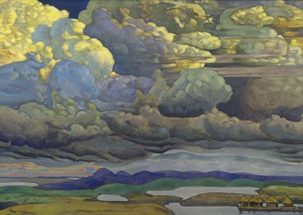 Николай Рерих. Небесный бой. 1912 год.